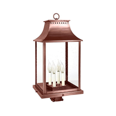 Northeast Lantern 11333-LT4 Rockland Large Square Pagoda Post 4 Light Candelabra Sockets 5