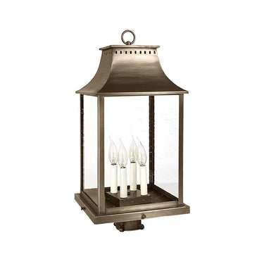 Northeast Lantern 11333-LT4 Rockland Large Square Pagoda Post 4 Light Candelabra Sockets 8