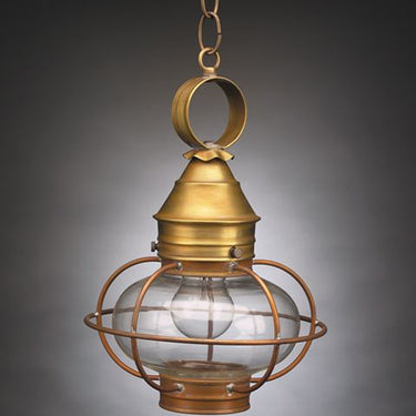 Northeast Lantern 2522-MED Caged Onion Hanging Medium Base Socket - Crescent Harbor