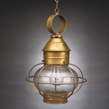 Northeast Lantern 2532-MED Caged Onion Hanging Medium Base Socket - Crescent Harbor