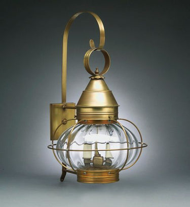 Northeast Lantern 2571-LT2 Caged Onion Wall 2 Light Candelabra Socket - Crescent Harbor