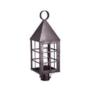 Northeast Lantern 7153-CIM Pyramid Top H-Bars Post Medium Base Socket with Chimney 11