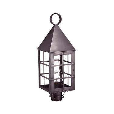 Northeast Lantern 7153-CIM Pyramid Top H-Bars Post Medium Base Socket with Chimney 11