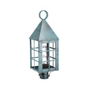 Northeast Lantern 7153-CIM Pyramid Top H-Bars Post Medium Base Socket with Chimney 13