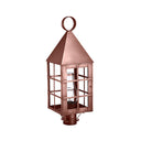 Northeast Lantern 7153-CIM Pyramid Top H-Bars Post Medium Base Socket with Chimney 6