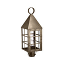 Northeast Lantern 7153-CIM Pyramid Top H-Bars Post Medium Base Socket with Chimney 8