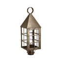 Northeast Lantern 7153-CIM Pyramid Top H-Bars Post Medium Base Socket with Chimney 9