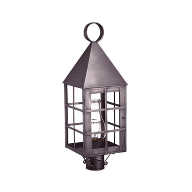 Northeast Lantern 7153-CIM Pyramid Top H-Bars Post Medium Base Socket with Chimney 10