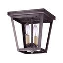 Northeast Lantern 7324-LT2 Square Flush 2 Light Candelabra Sockets 11
