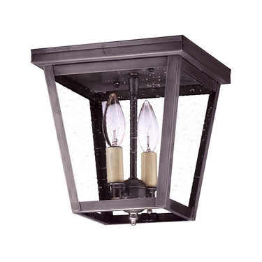 Northeast Lantern 7324-LT2 Square Flush 2 Light Candelabra Sockets 11