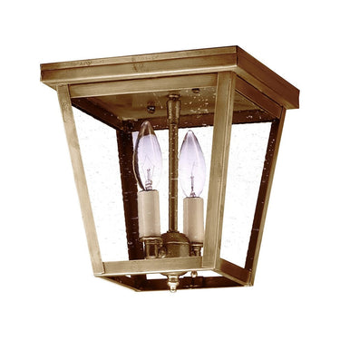 Northeast Lantern 7324-LT2 Square Flush 2 Light Candelabra Sockets 2