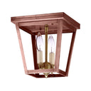Northeast Lantern 7324-LT2 Square Flush 2 Light Candelabra Sockets 4