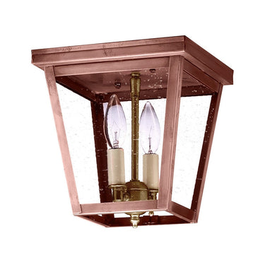 Northeast Lantern 7324-LT2 Square Flush 2 Light Candelabra Sockets 5