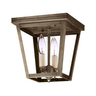 Northeast Lantern 7324-LT2 Square Flush 2 Light Candelabra Sockets 7