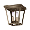 Northeast Lantern 7324-LT2 Square Flush 2 Light Candelabra Sockets 8