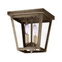 Northeast Lantern 7324-LT2 Square Flush 2 Light Candelabra Sockets 9
