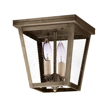 Northeast Lantern 7324-LT2 Square Flush 2 Light Candelabra Sockets 9