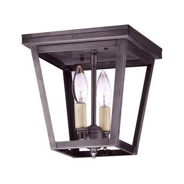 Northeast Lantern 7324-LT2 Square Flush 2 Light Candelabra Sockets 10