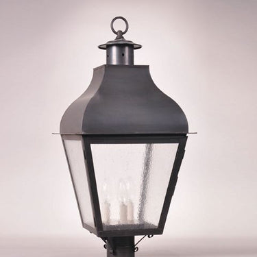 Northeast Lantern 7643-CIM Curved Top Post Medium Base Socket With Chimney - Crescent Harbor