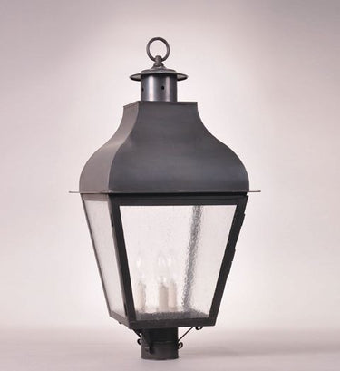 Northeast Lantern 7643-CIM Curved Top Post Medium Base Socket With Chimney - Crescent Harbor
