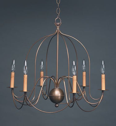Northeast Lantern 940-LT6 Signature 6 Light 26 inch Chandelier Ceiling Light - Crescent Harbor