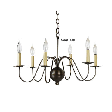 Northeast Lantern 969-LT6 Signature 6 Light 26 inch Chandelier Ceiling Light 1