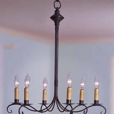 Northeast Lantern 983-LT6 Signature 6 Light 23 inch Chandelier Ceiling Light - Crescent Harbor
