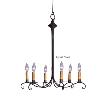 Northeast Lantern 983-LT6 Signature 6 Light 23 inch Chandelier Ceiling Light 1