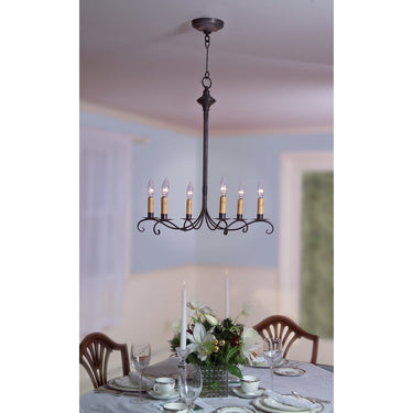 Northeast Lantern 983V-LT8 Signature 6 Light 24 inch Chandelier Ceiling Light in 8 2