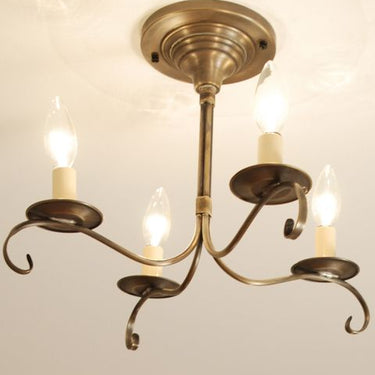 Northeast Lantern 984F-LT4 Signature 4 Light 16 inch Chandelier Ceiling Light - Crescent Harbor