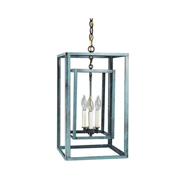 Northeast Lantern SS1220-LT3 Square Hanging Inside Square 3 Light Candelabra 14