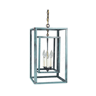 Northeast Lantern SS1220-LT3 Square Hanging Inside Square 3 Light Candelabra 15