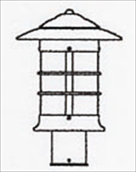 NP-9 Arroyo Craftsman Newport Small Outdoor Post Mount - Crescent Harbor