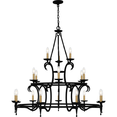 Octavia 18 Light Chandelier in Earth Black 2