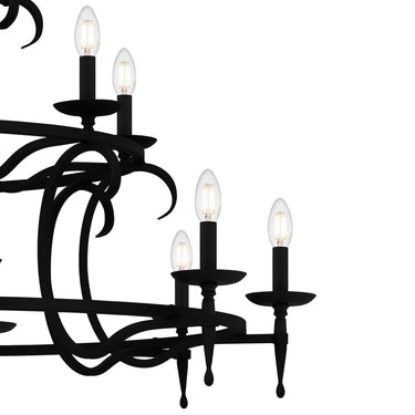 Octavia 18 Light Chandelier in Earth Black 4
