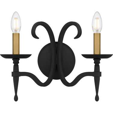 Octavia 2 Light Wall Sconce in Earth Black 3