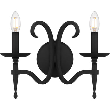 Octavia 2 Light Wall Sconce in Earth Black 1