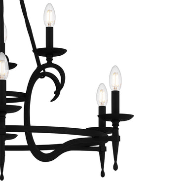 Octavia 9 Light Chandelier in Earth Black 2