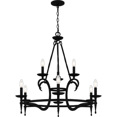 Octavia 9 Light Chandelier in Earth Black 1