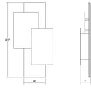 Offset Panels LED Sconce 5