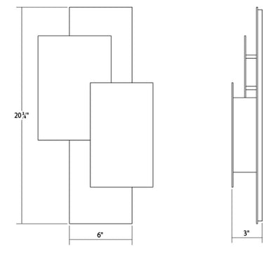 Offset Panels LED Sconce 5