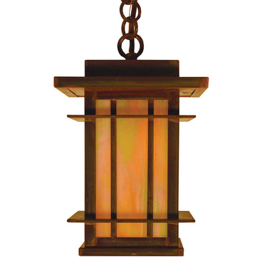 OPH-7 Arroyo Craftsman Oak Park Small Damp Rated Pendant 1