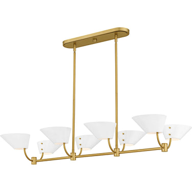 Penley 8 Light Island Light in Brushed Gold 2