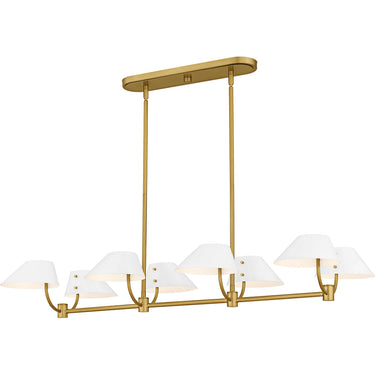 Penley 8 Light Island Light in Brushed Gold 1