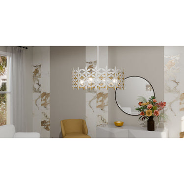 Piper 4 Light Pendant in Matte White 2