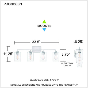 Prescott 4 Light Bath Light 15