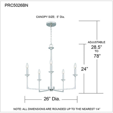 Prescott 5 Light Chandelier 14