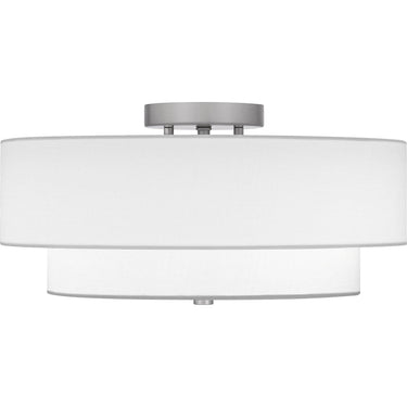 Prewett 2 Light Semi-Flush Mount in Brushed Nickel 2