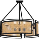 Priya 3 Light Pendant in Matte Black 2