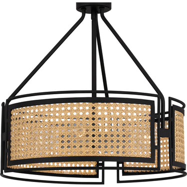 Priya 3 Light Pendant in Matte Black 2